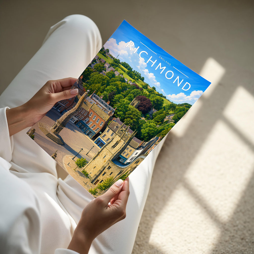 Richmond #3 Travel Poster - A4 print held in hand