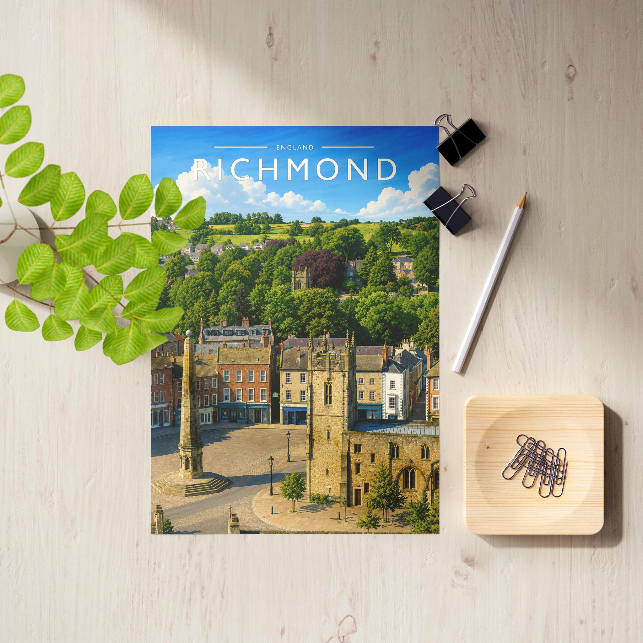 Richmond #3 Travel Poster as an unframed A4 print