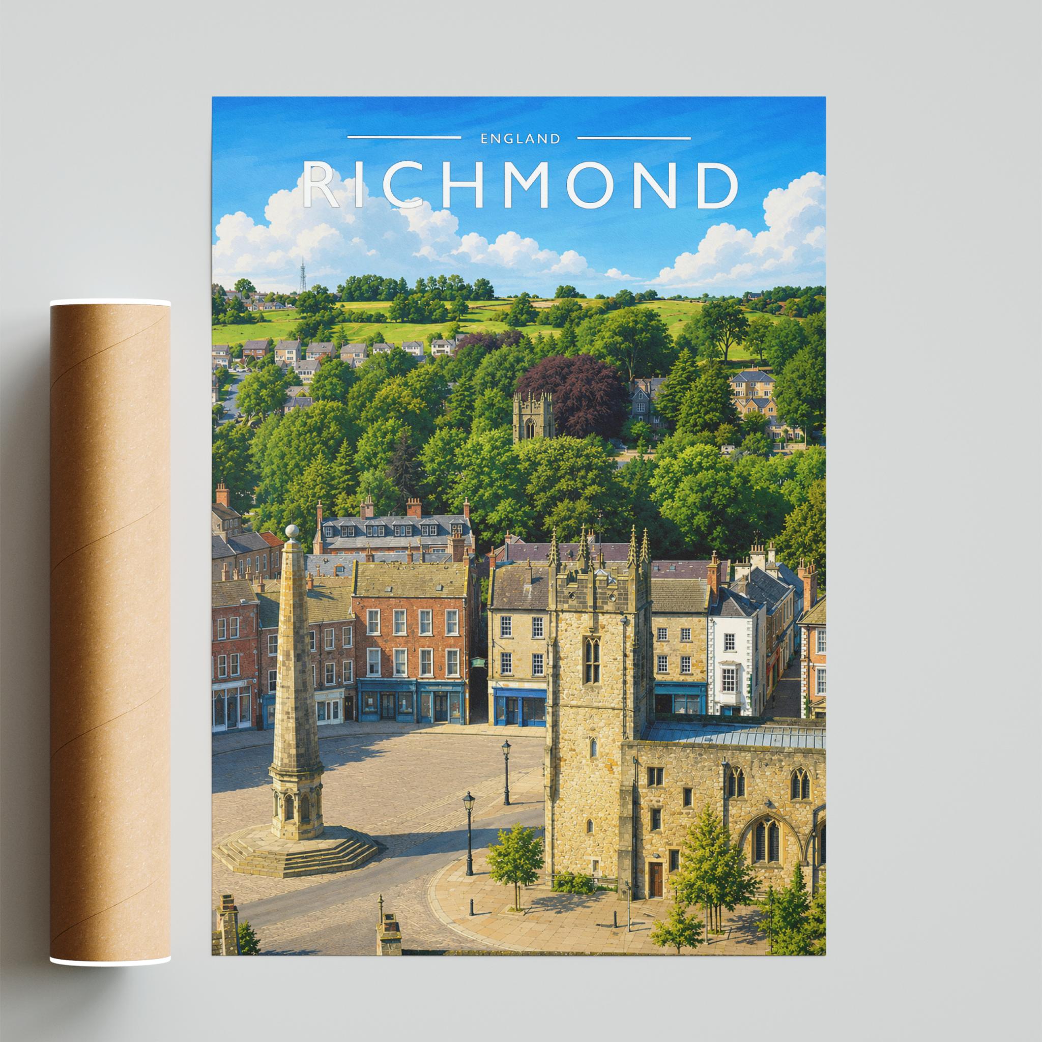 Richmond #3 Travel Poster - fine art print with shipping tube