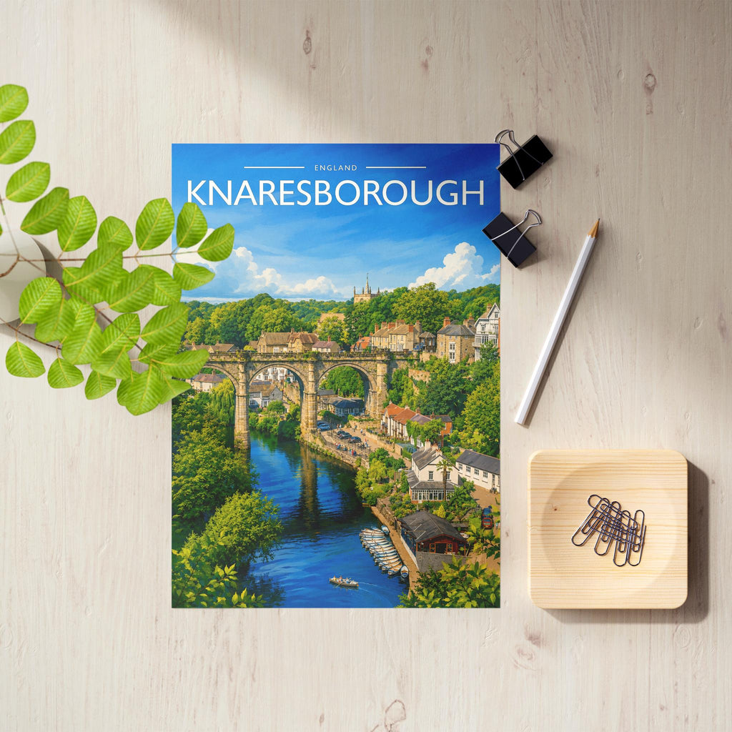 Knaresborough #3 Travel Poster as an unframed A4 print