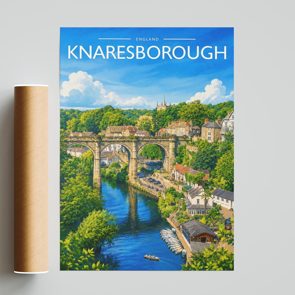 Knaresborough #3 Travel Poster - fine art print with shipping tube