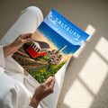 Saltburn Travel Poster - A4 print held in hand