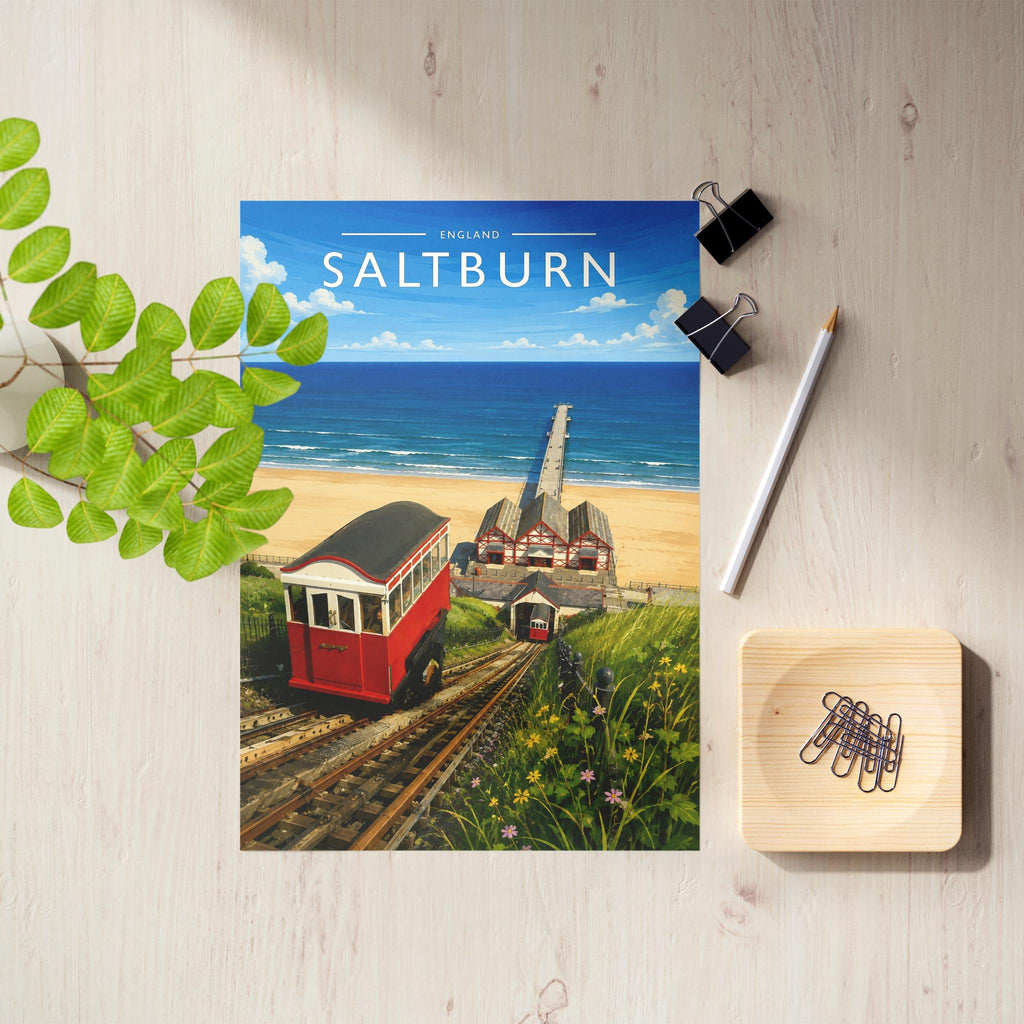 Saltburn Travel Poster as an unframed A4 print