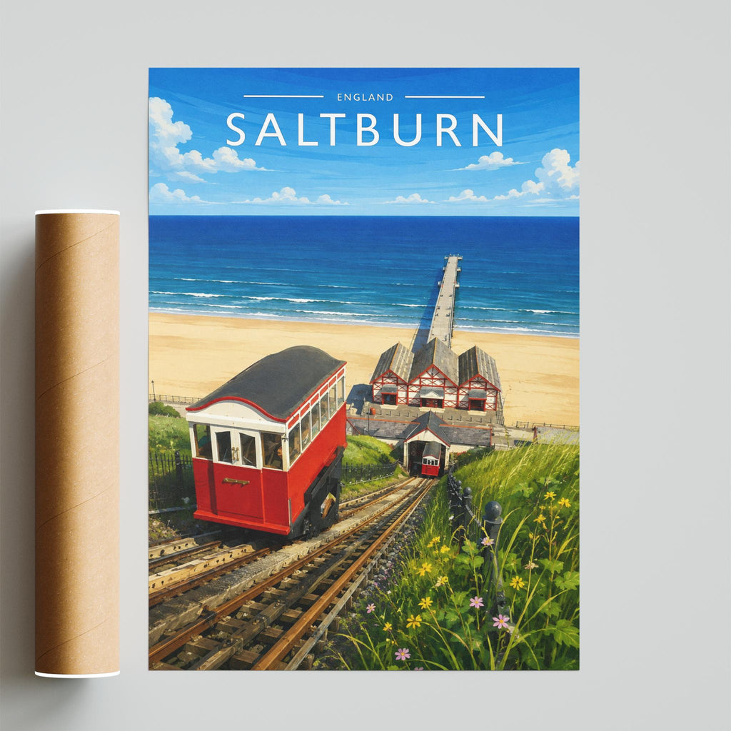 Saltburn Travel Poster - fine art print with shipping tube
