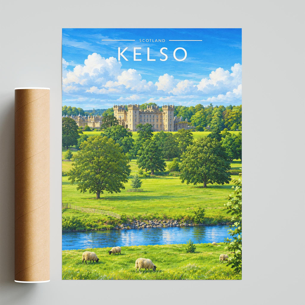 Kelso Travel Poster - fine art print with shipping tube