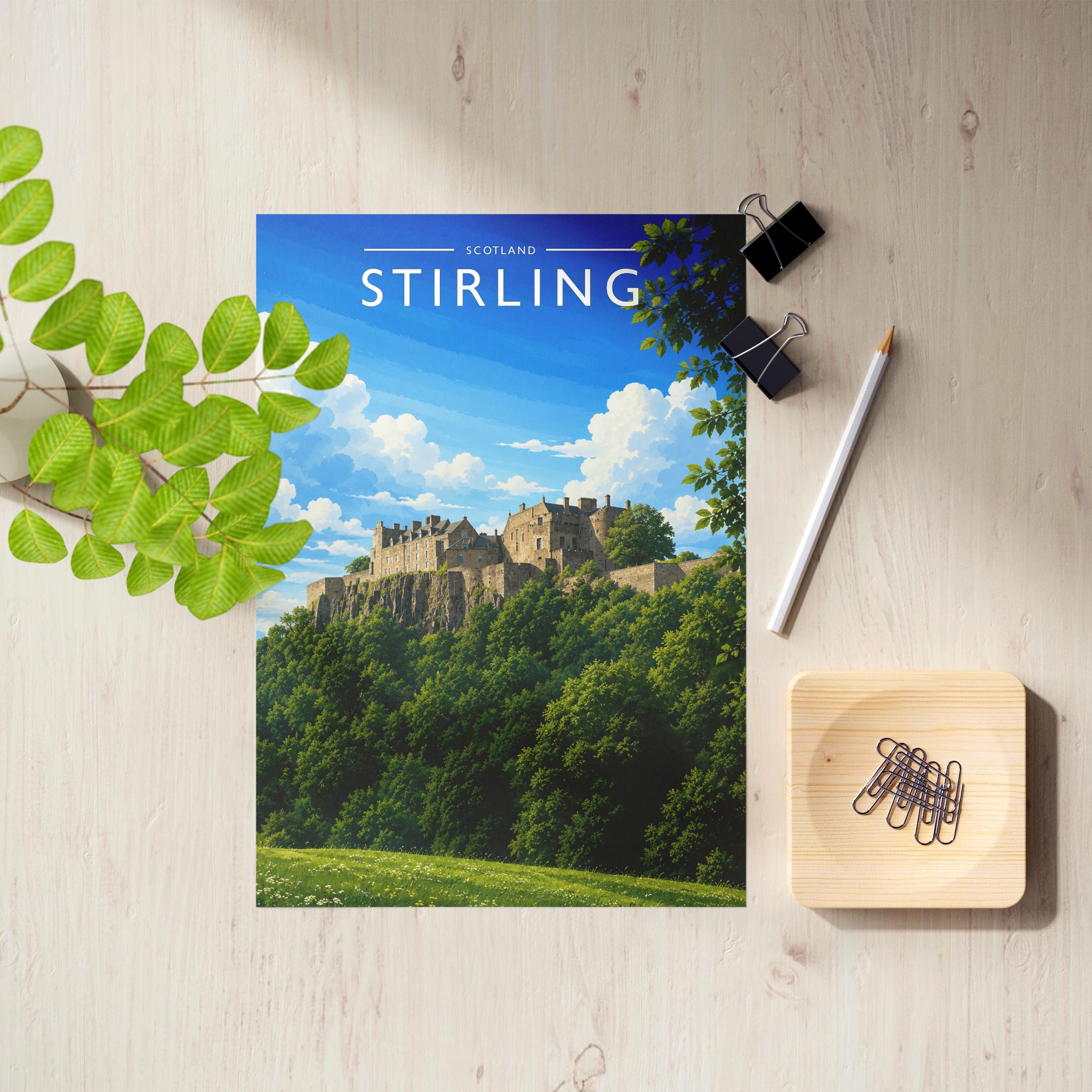 Stirling #2 Travel Poster as an unframed A4 print