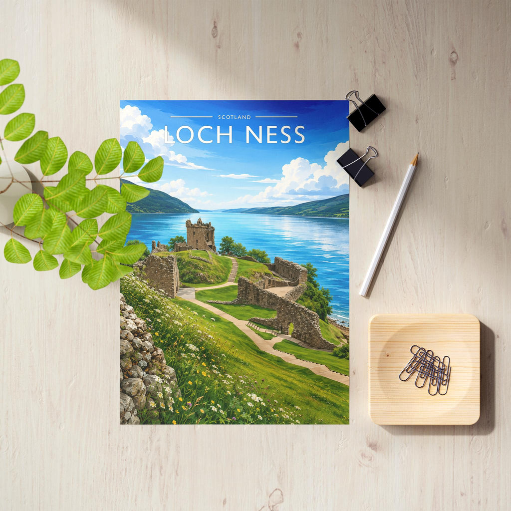 Loch Ness Travel Poster as an unframed A4 print
