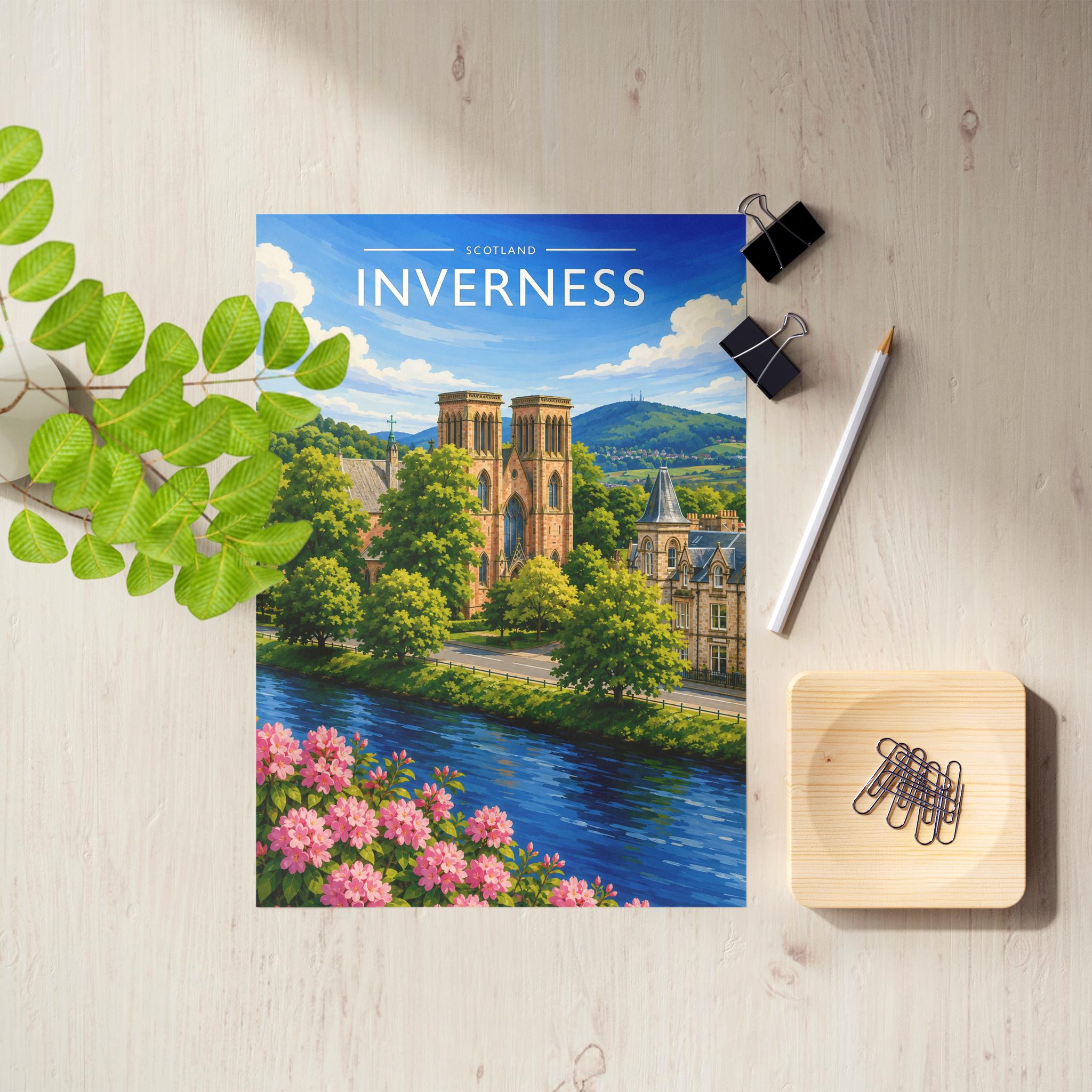 Inverness #2 Travel Poster as an unframed A4 print
