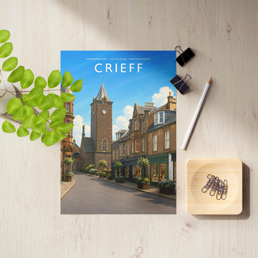 Crieff Travel Poster as an unframed A4 print