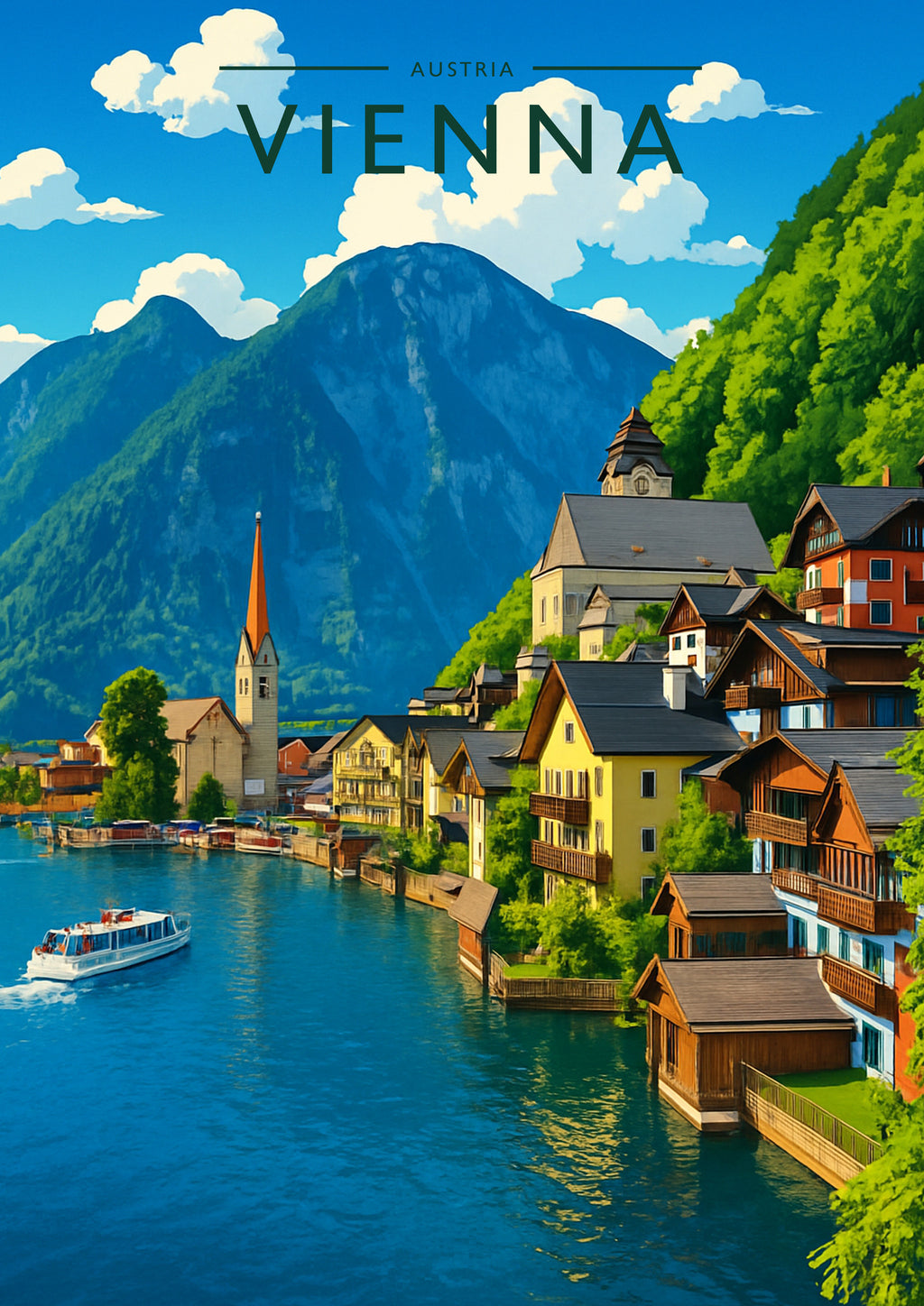 Vienna Travel Poster - A4 travel poster print
