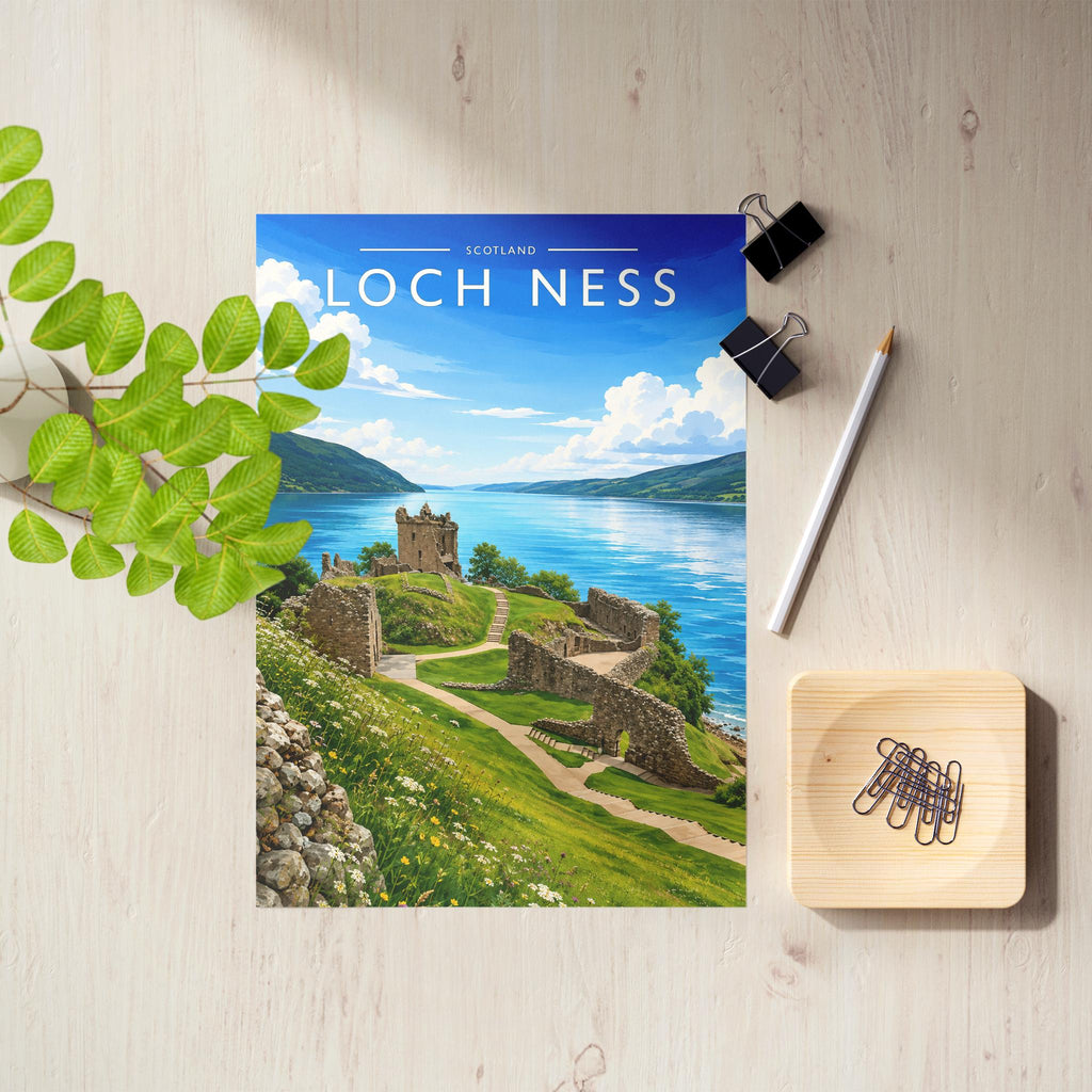 Loch Ness #2 Travel Poster as an unframed A4 print