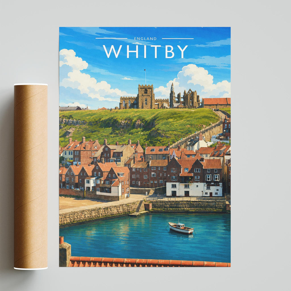 Whitby #7 Travel Poster - fine art print with shipping tube