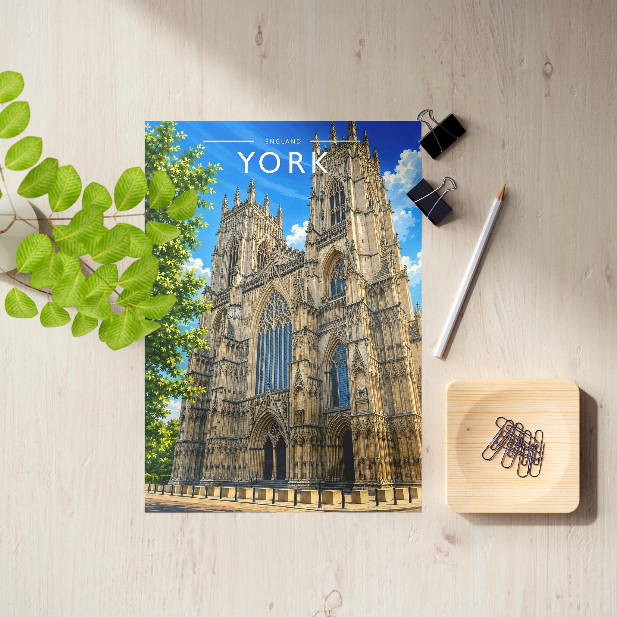 York #7 Travel Poster as an unframed A4 print