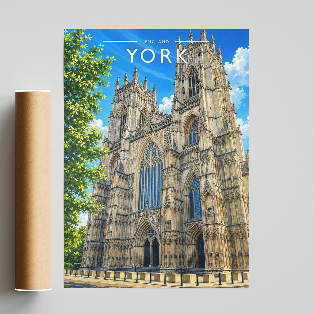 York #7 Travel Poster - fine art print with shipping tube