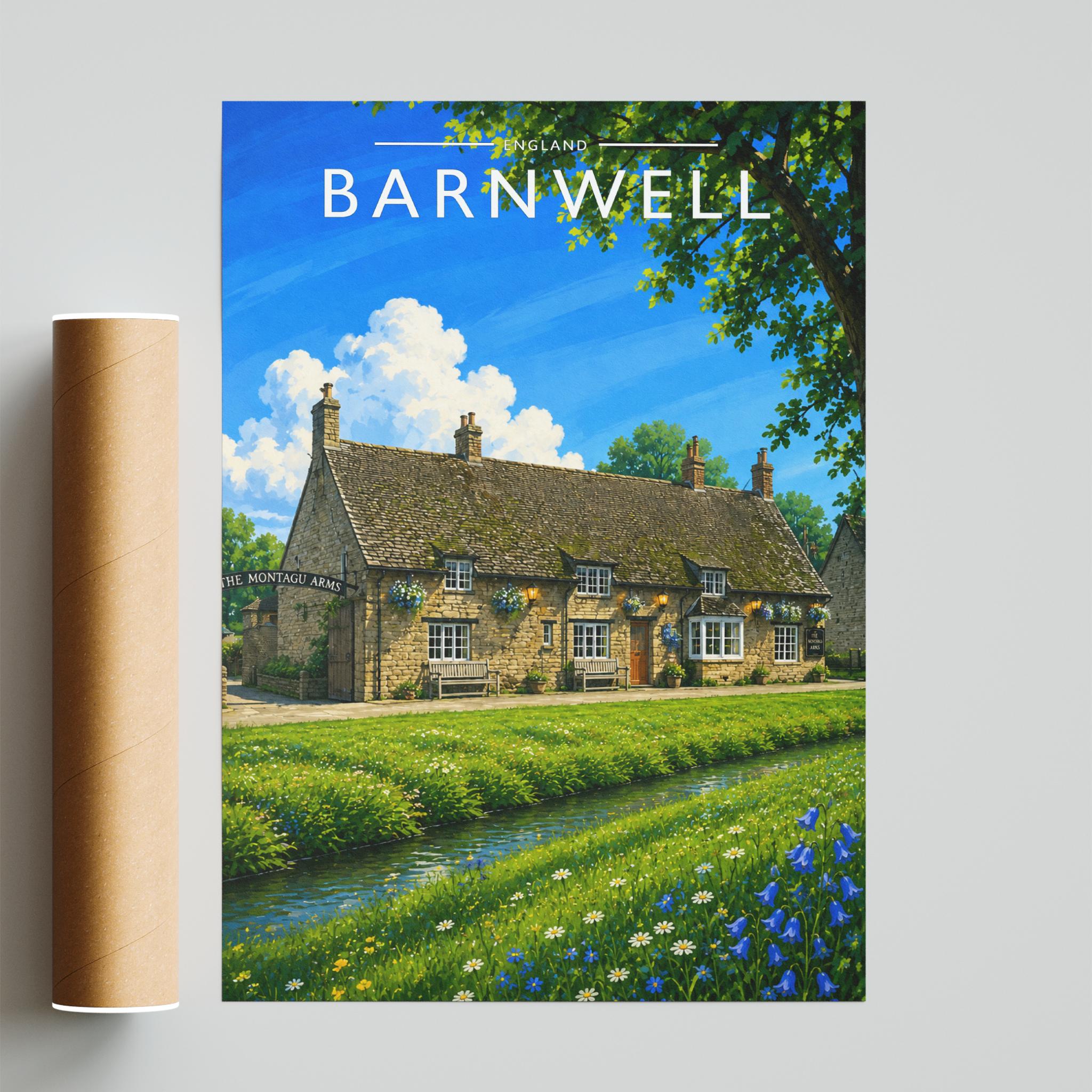 Barnwell Travel Poster - fine art print with shipping tube