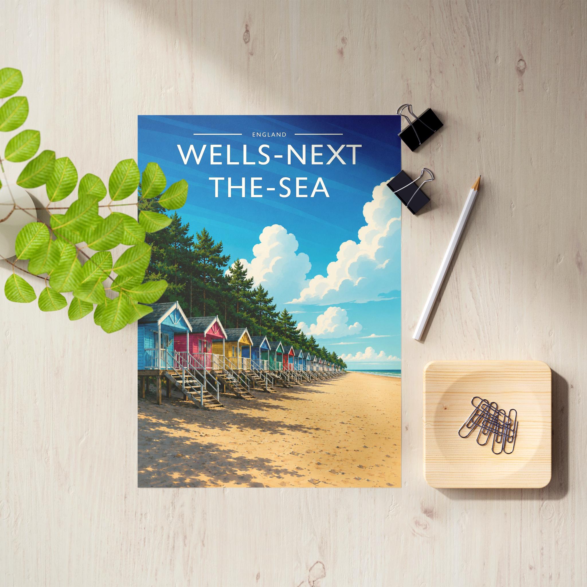 Wells-next-the-Sea #4 Travel Poster as an unframed A4 print