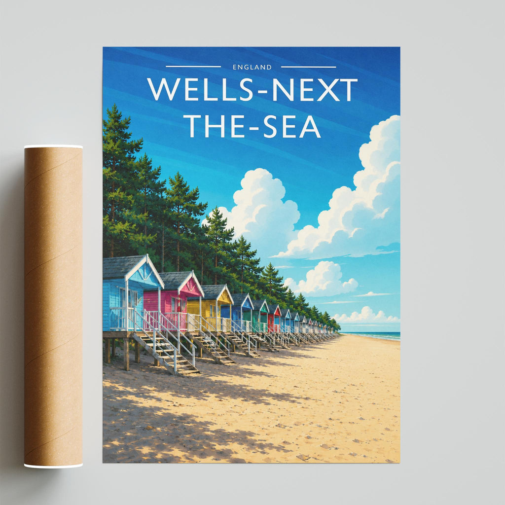 Wells-next-the-Sea #4 Travel Poster - fine art print with shipping tube