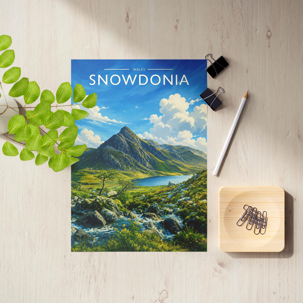 Snowdonia #3 Travel Poster as an unframed A4 print