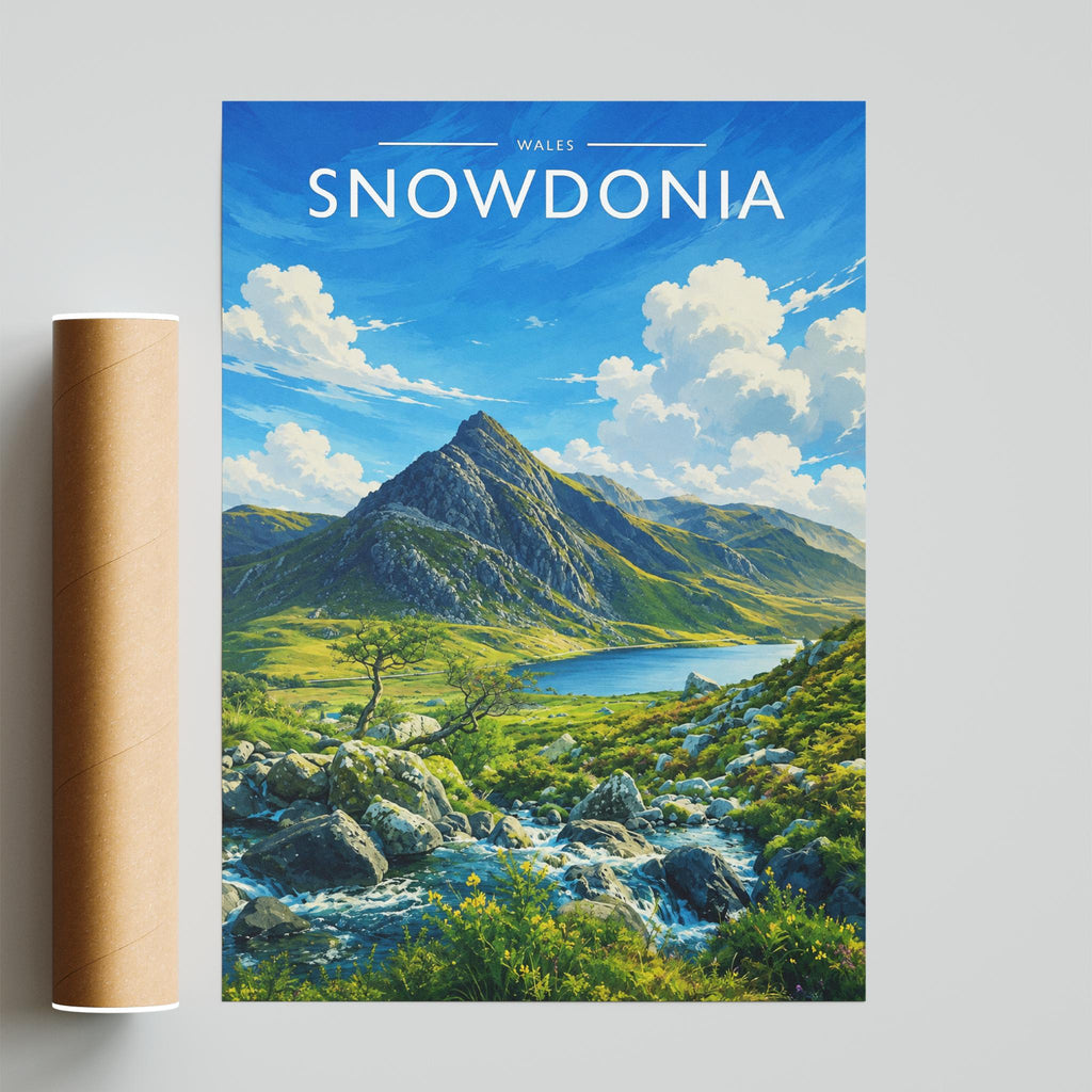 Snowdonia #3 Travel Poster - fine art print with shipping tube