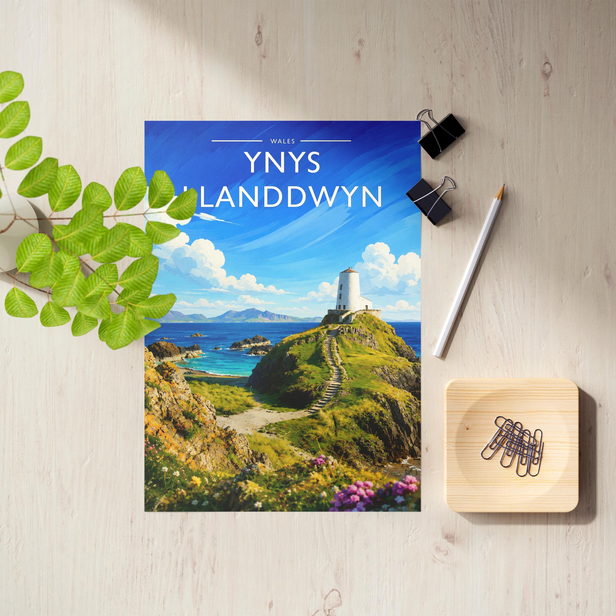 Ynys Llanddwyn Travel Poster as an unframed A4 print