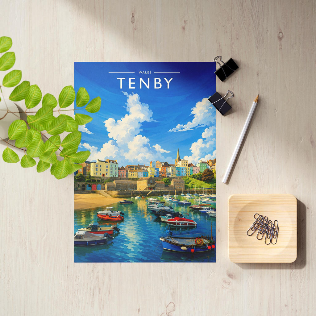 Tenby #2 Travel Poster as an unframed A4 print