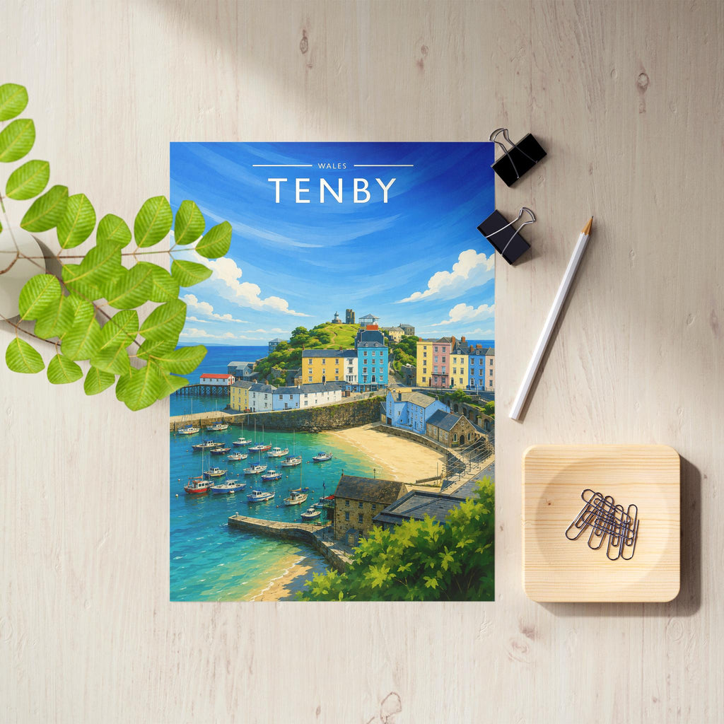 Tenby #3 Travel Poster as an unframed A4 print