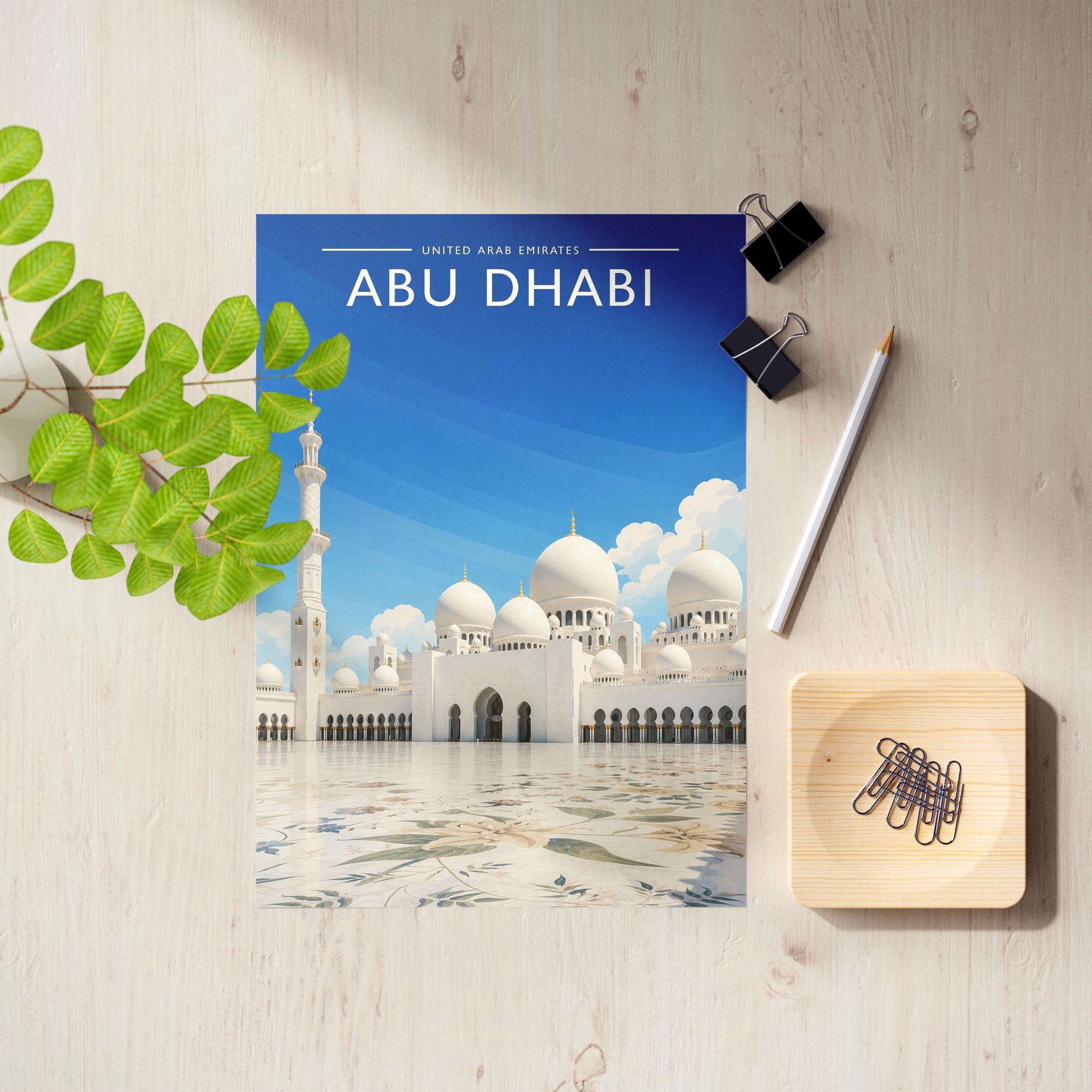 Abu Dhabi #5 Travel Poster as an unframed A4 print