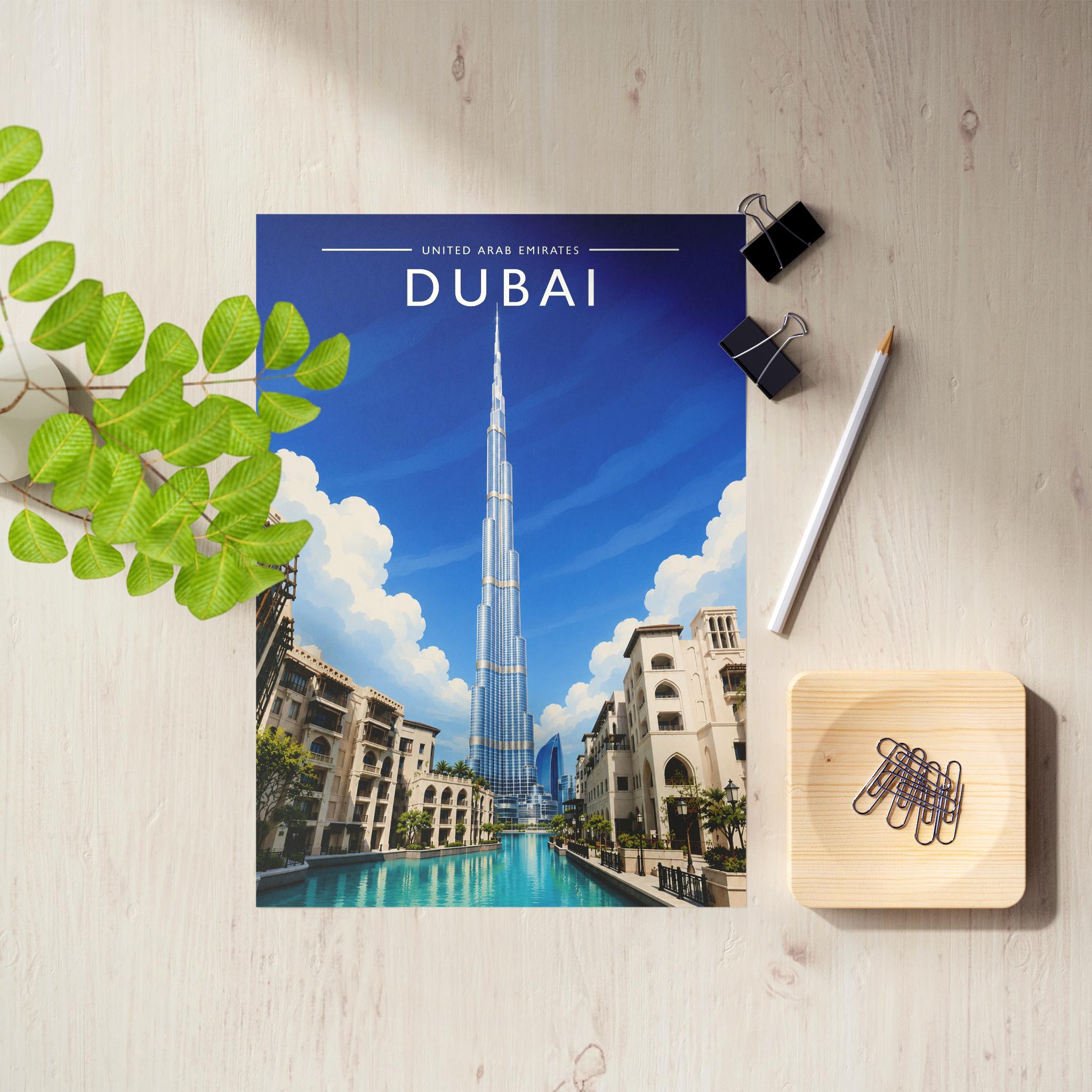 Dubai #2 Travel Poster as an unframed A4 print