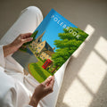Polebrook Travel Poster - A4 print held in hand