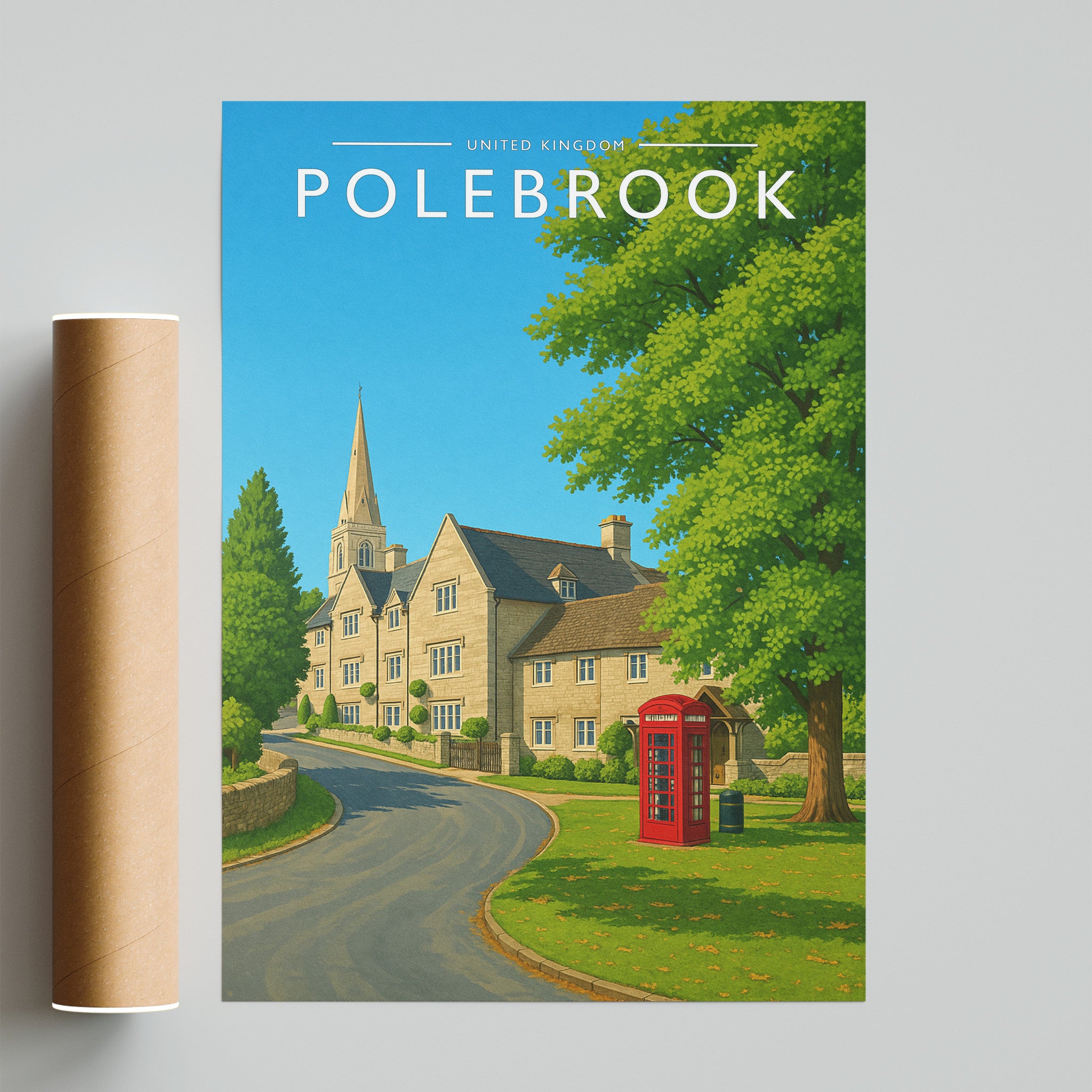 Polebrook Travel Poster - fine art print with shipping tube