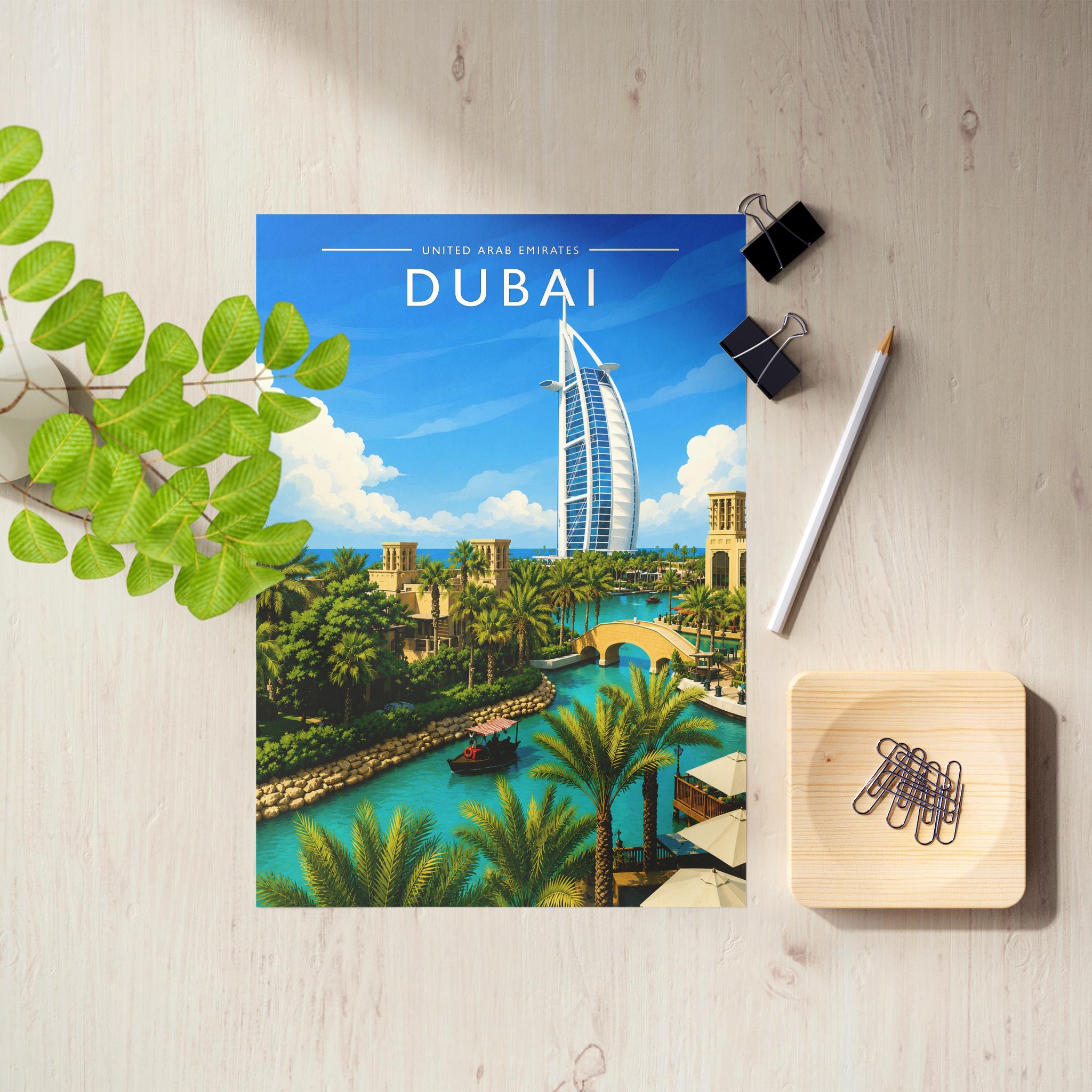 Dubai #3 Travel Poster as an unframed A4 print