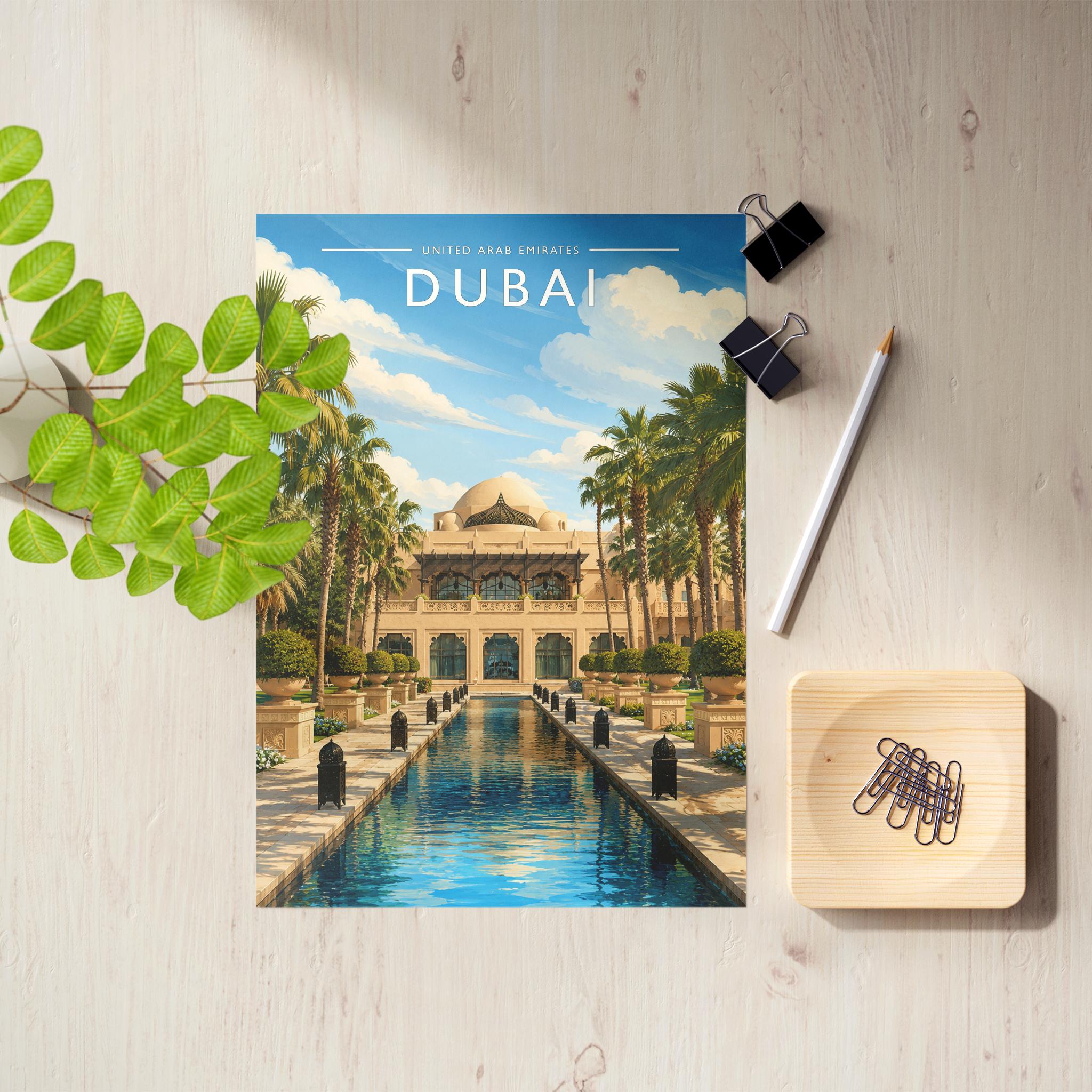 Dubai #4 Travel Poster as an unframed A4 print