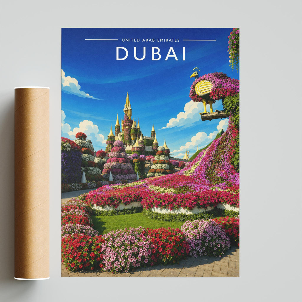 Dubai #5 Travel Poster - fine art print with shipping tube