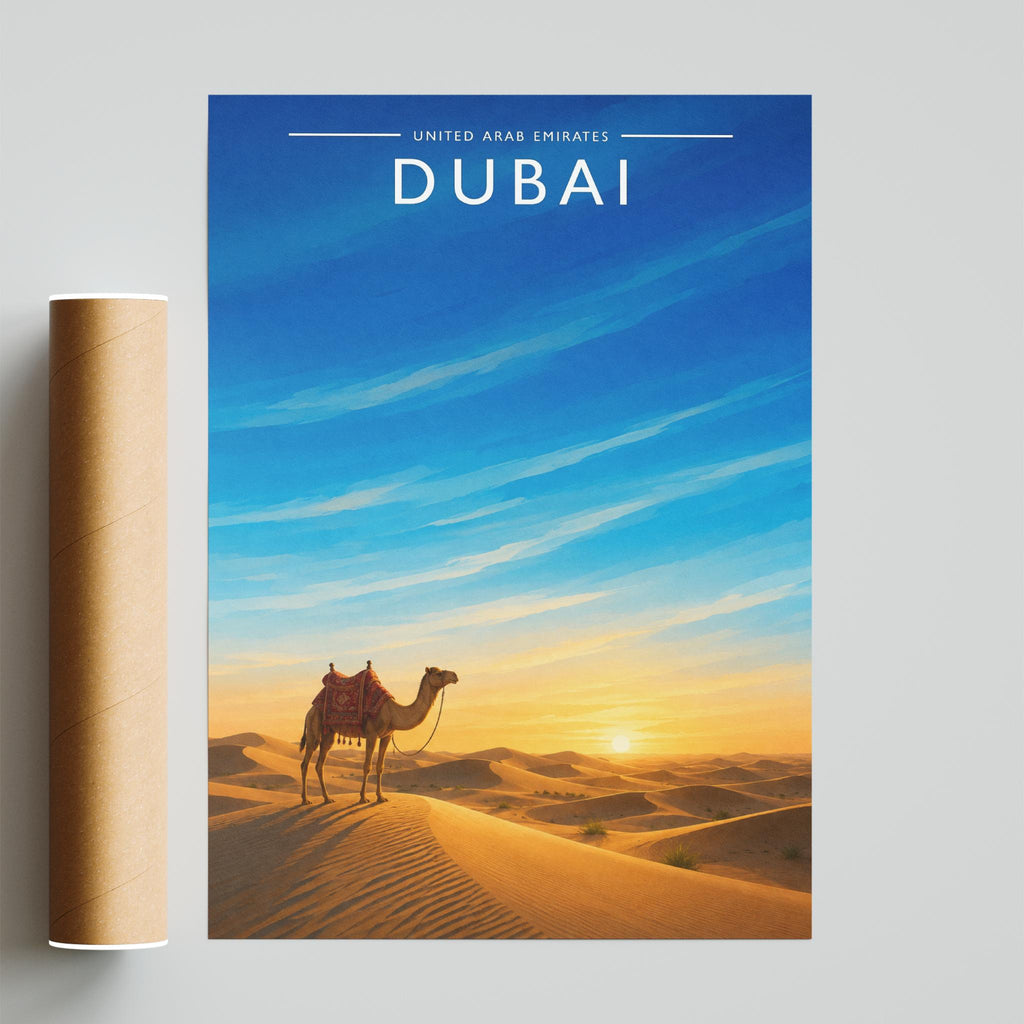 Dubai #6 Travel Poster - fine art print with shipping tube