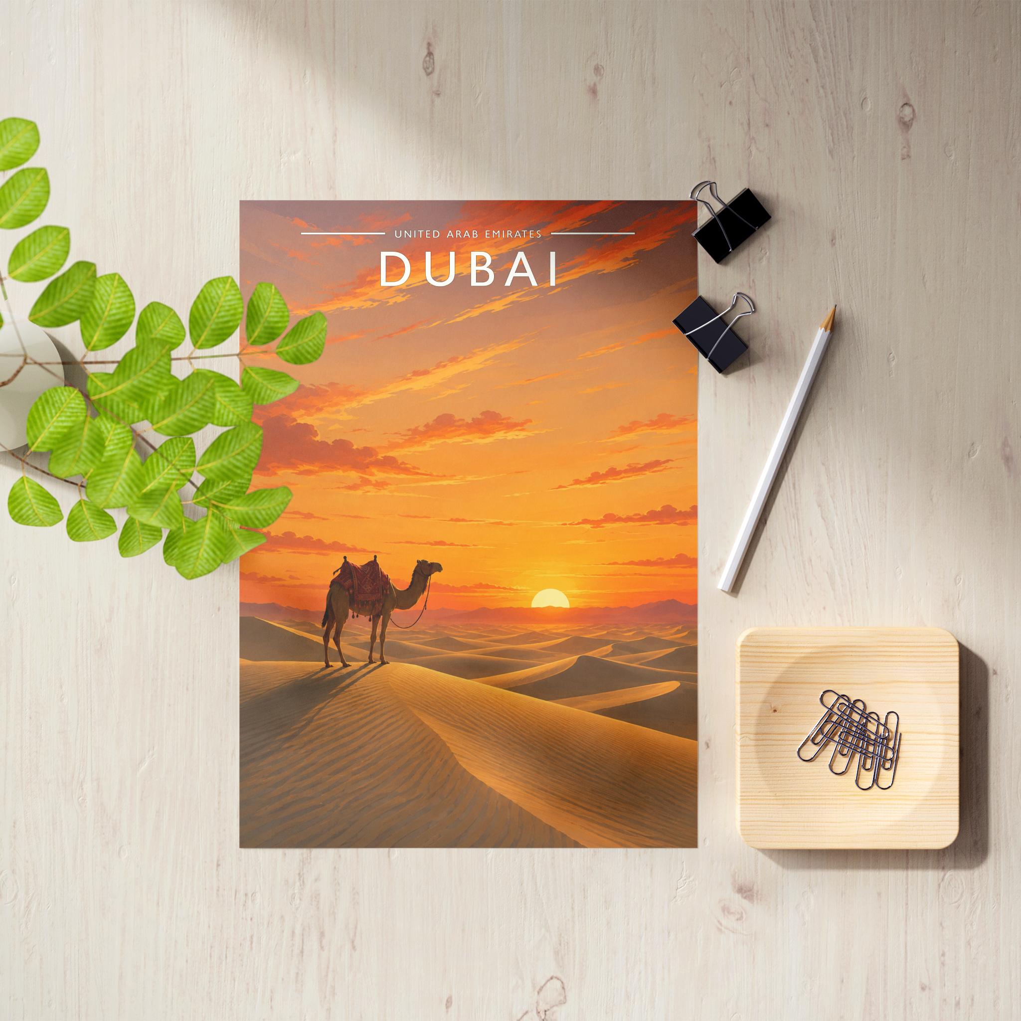 Dubai #7 Travel Poster as an unframed A4 print