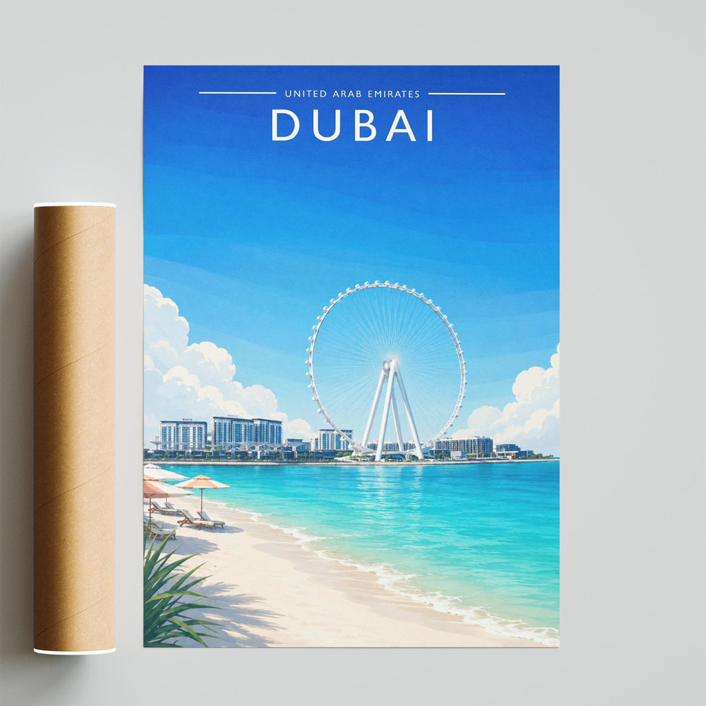Dubai #8 Travel Poster - fine art print with shipping tube