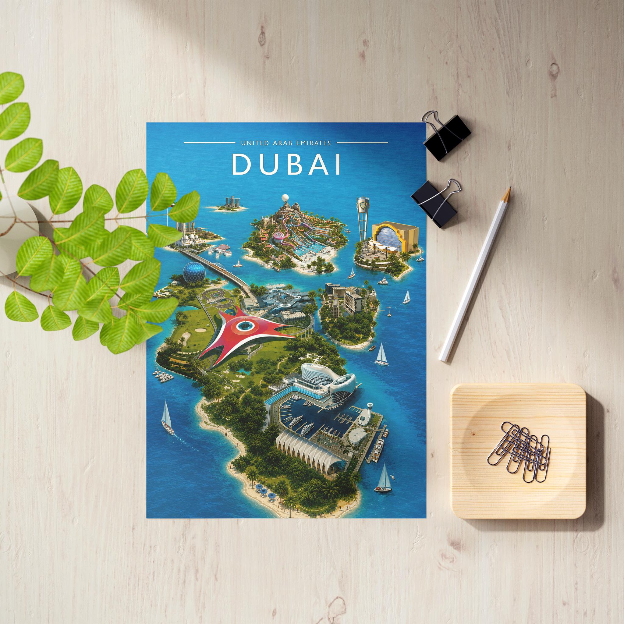 Dubai #10 Travel Poster as an unframed A4 print