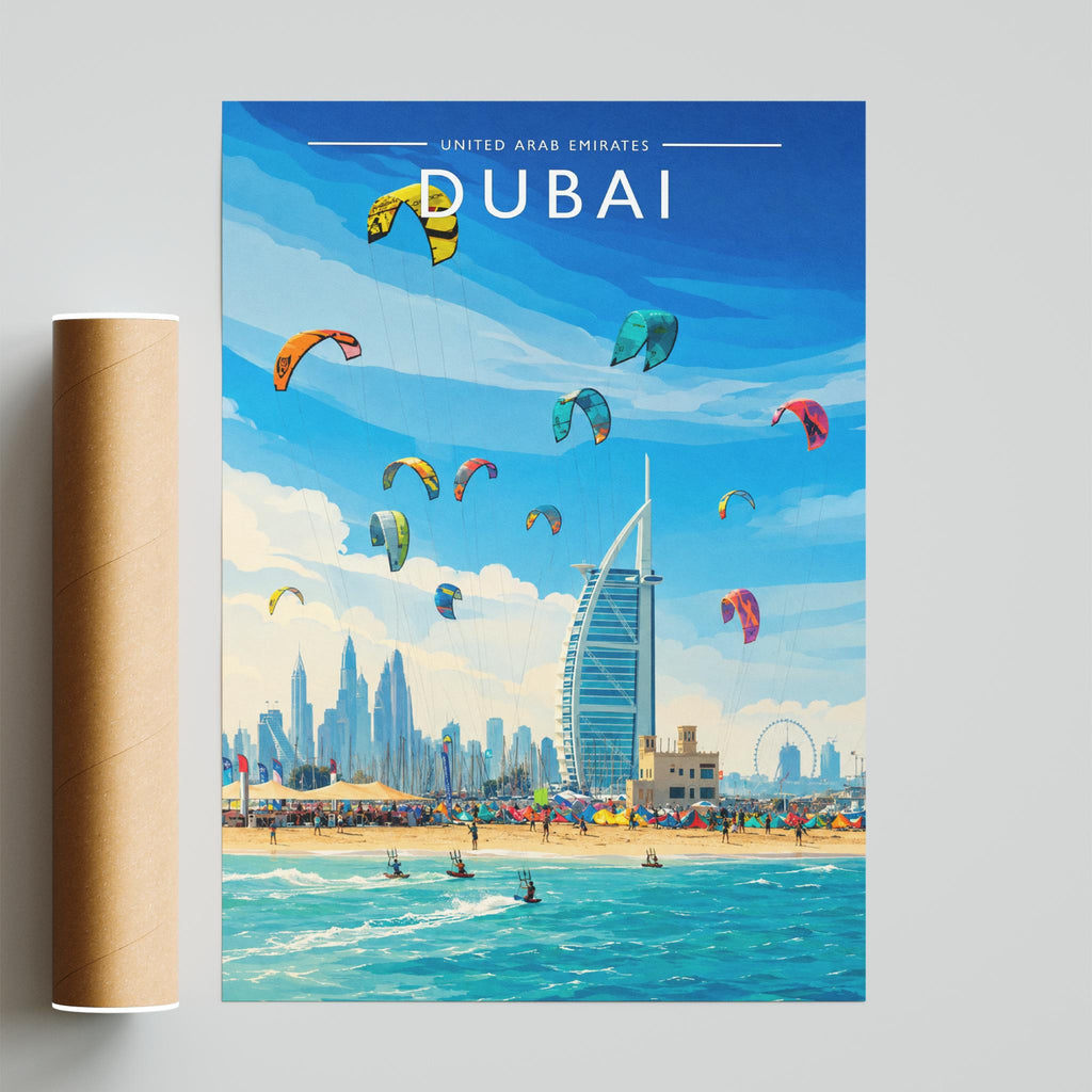 Dubai #11 Travel Poster - fine art print with shipping tube