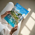New Quay #2 Travel Poster - A4 print in hand