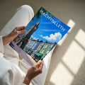 Machynlleth Travel Poster - A4 print in hand
