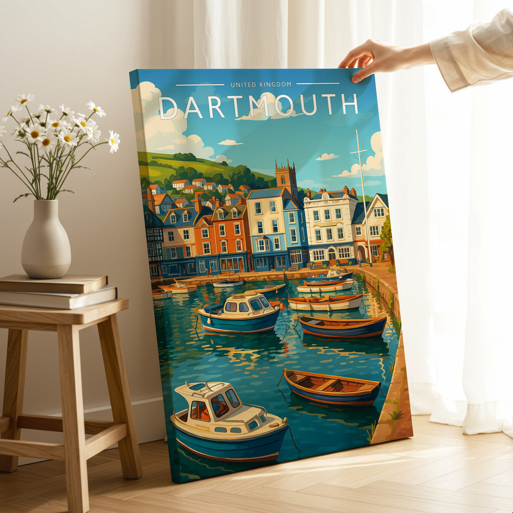 Dartmouth Travel Poster as a gallery-wrapped canvas