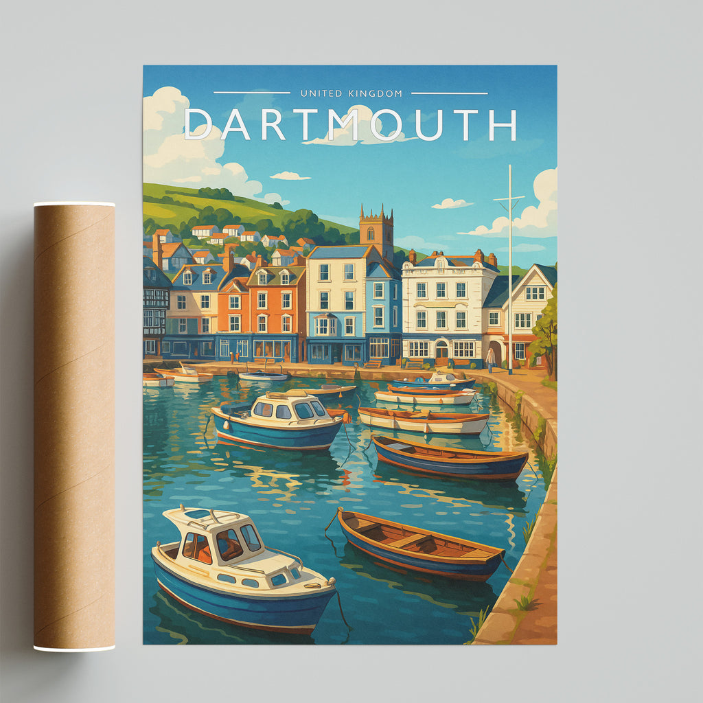 Dartmouth Travel Poster - fine art print with shipping tube