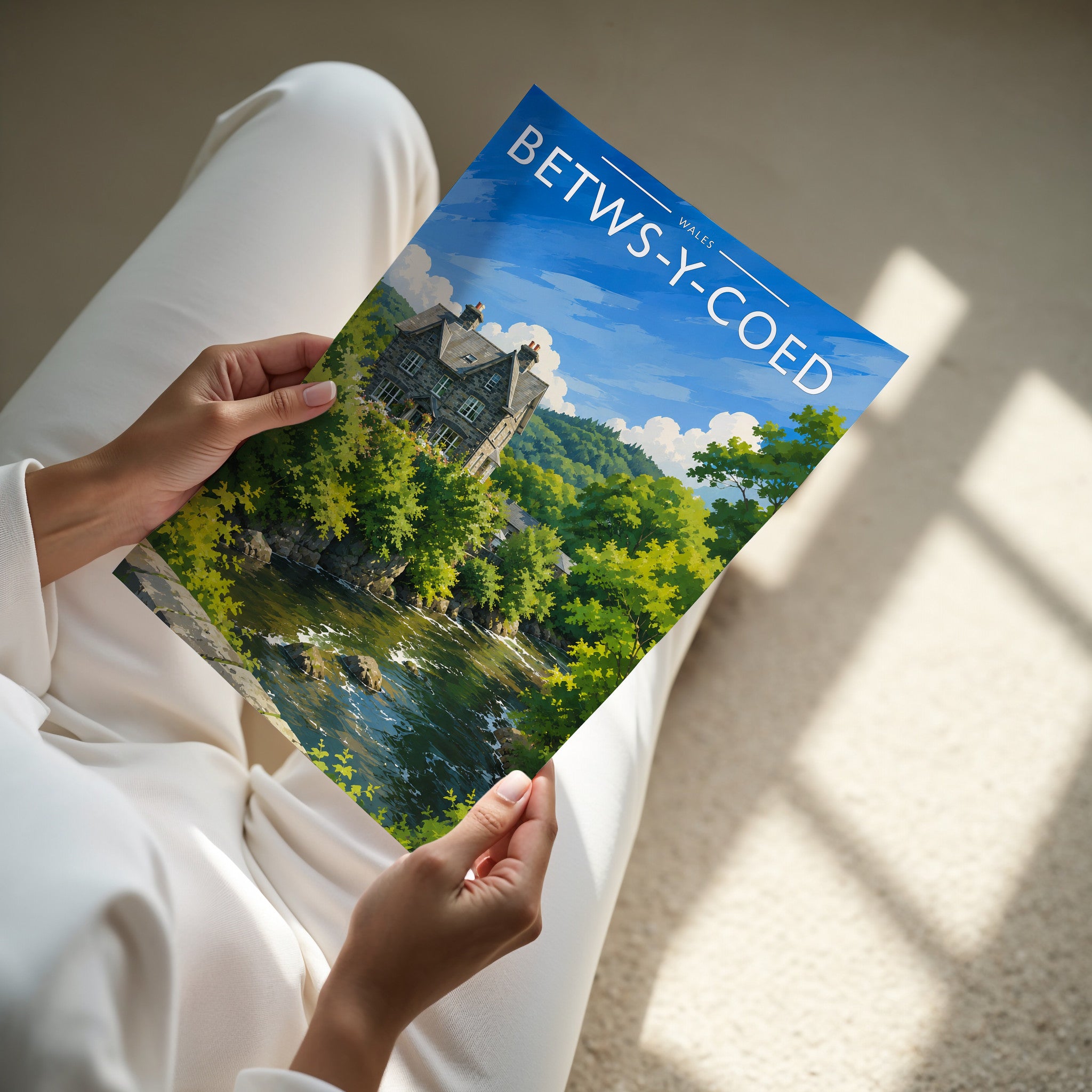 Betws-y-Coed #2 Travel Poster - A4 print in hand