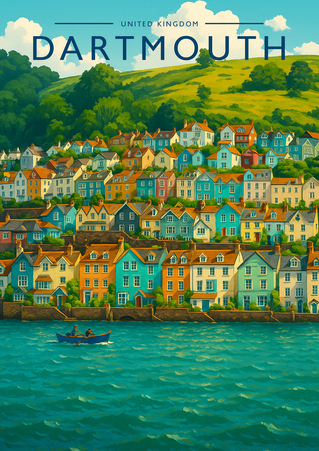 Dartmouth #2 Travel Poster - A4 travel poster print